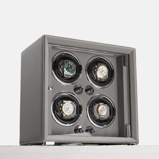 Leone Watch Winder, Grey Colour, Front Side